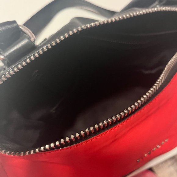 Givenchy Red Leather and Black Pony Hair Bag - Picture 9 of 16